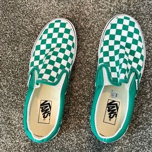 green & white Vans gently worn